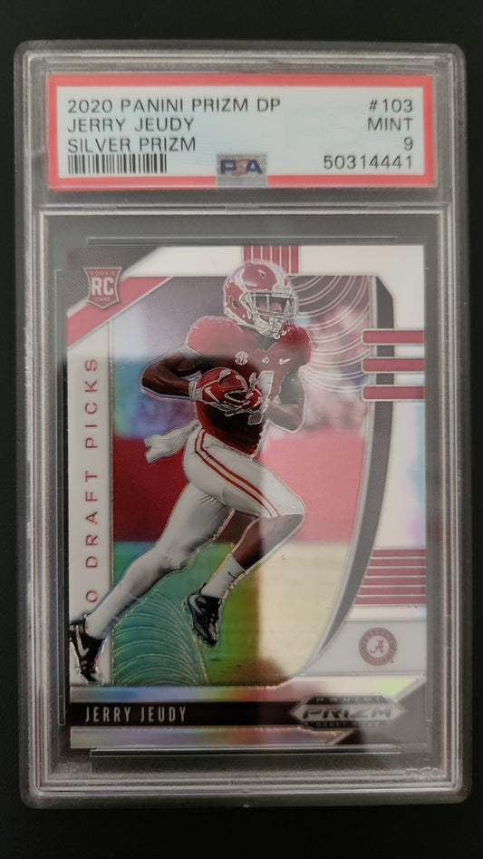 2020 Panini Silver Prizm DP - Jerry Jeudy - Rookie Card - PSA MINT 9