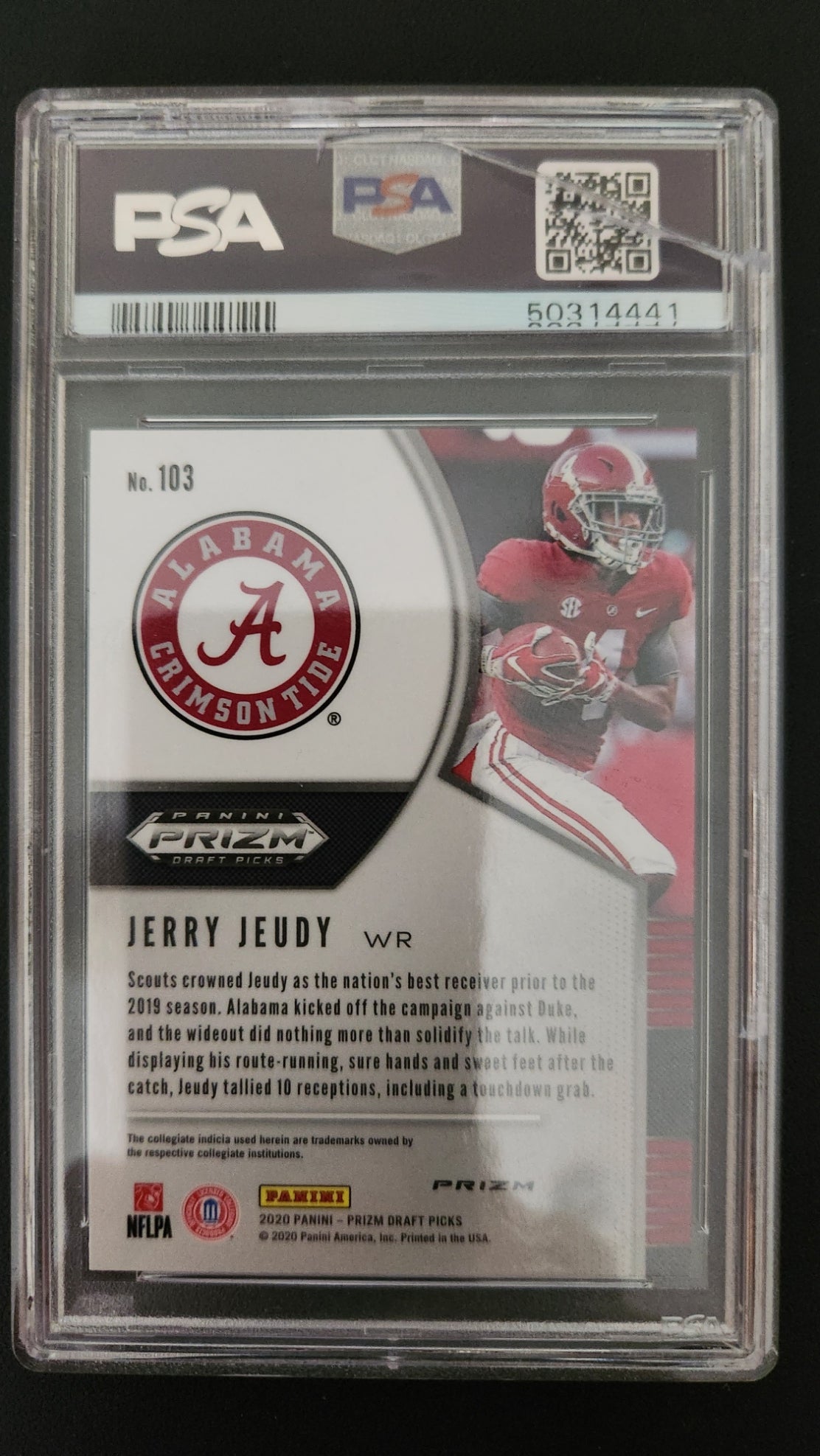2020 Panini Silver Prizm DP - Jerry Jeudy - Rookie Card - PSA MINT 9