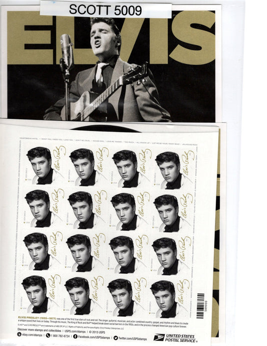 The Elvis Forever Stamp Sheet 2015