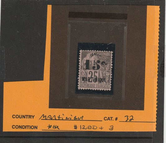 Martinique 15c Postage Stamp - *HR Condition