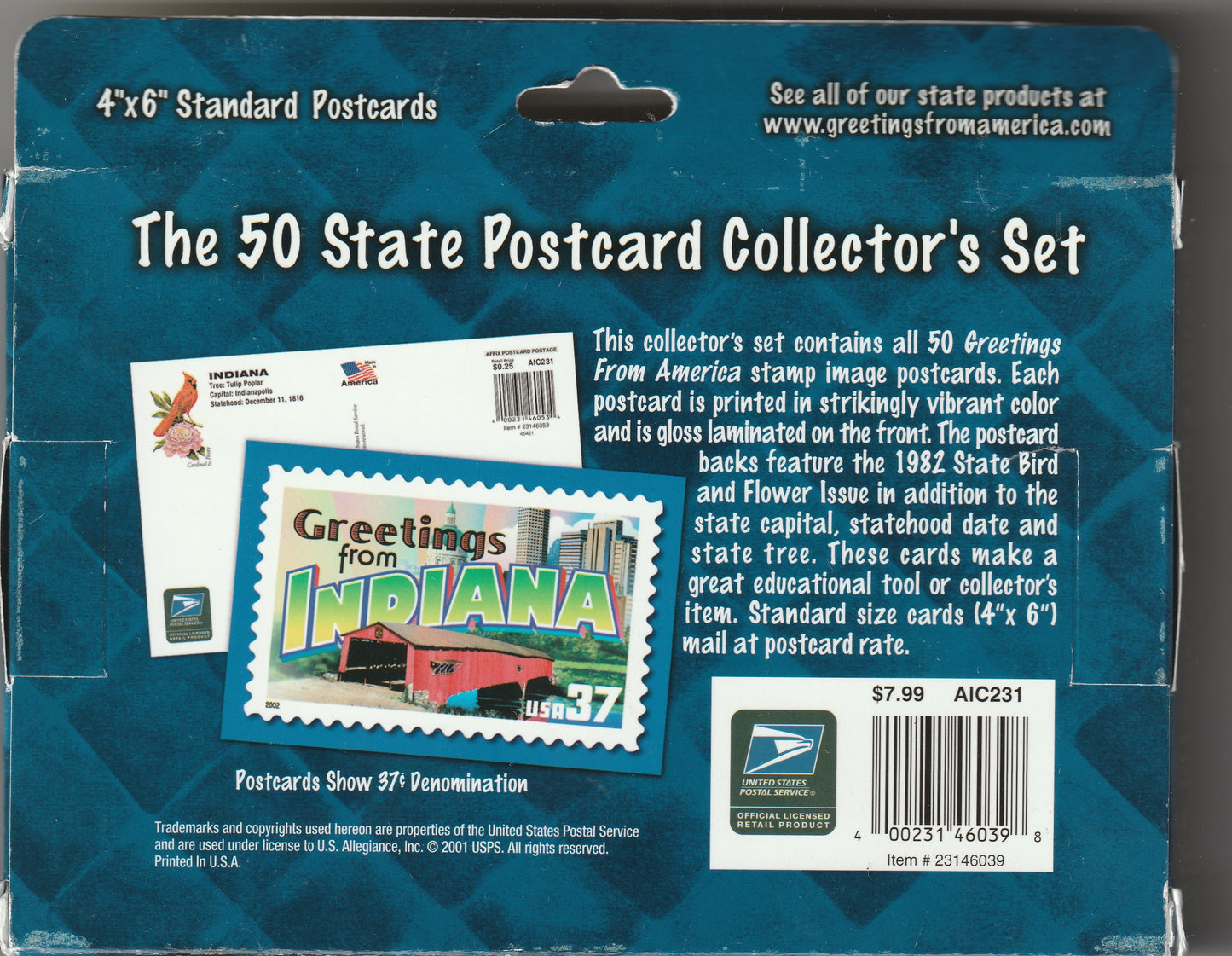 Unopened Premium Postcard set (50) - Greetings From America