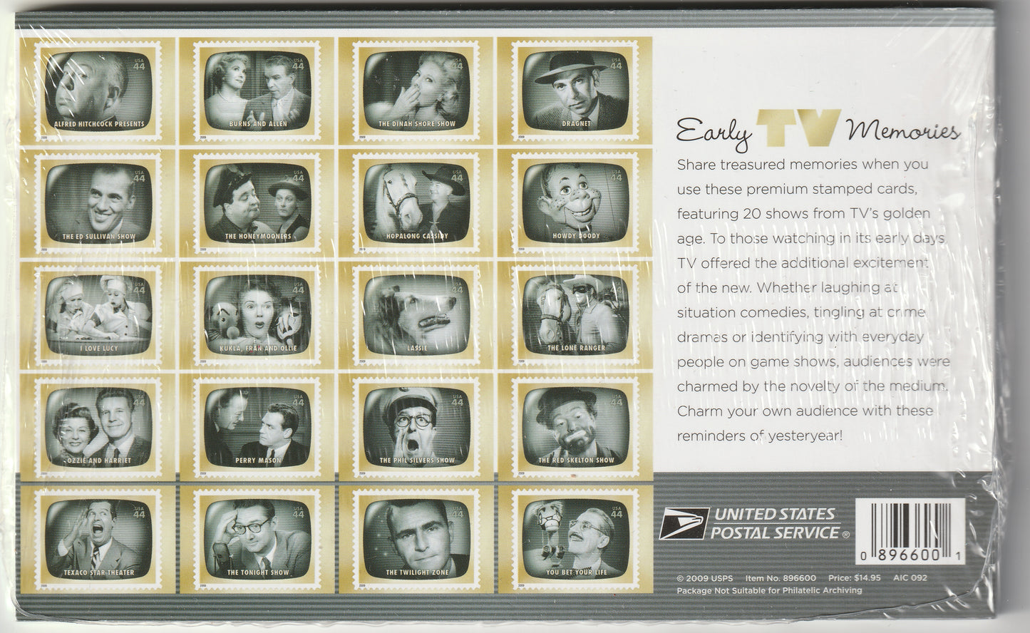 Unopened Premium Stamped Cards (20) - Early TV Memories