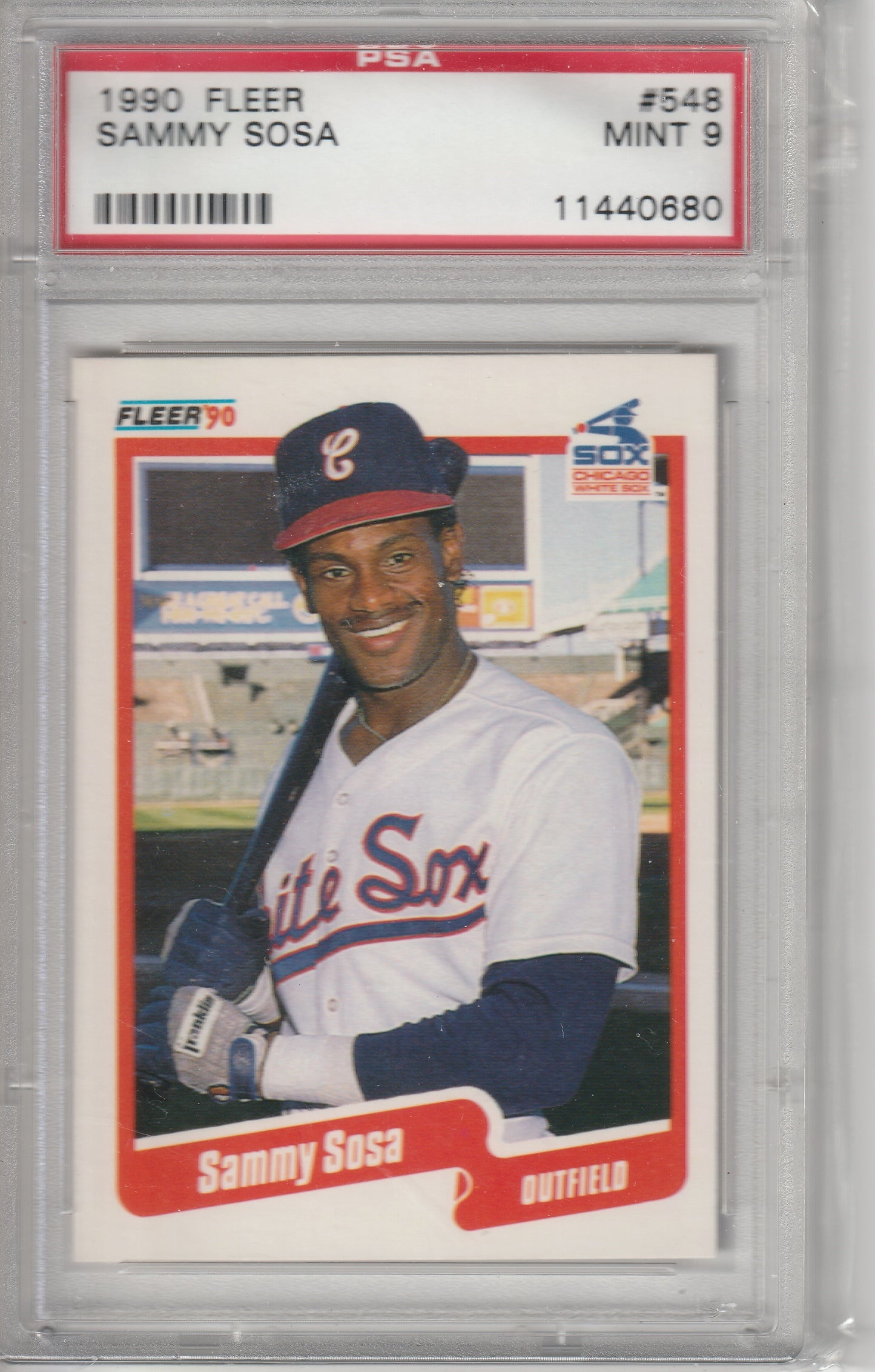 1990 Fleer - Sammy Sosa - PSA Mint 9