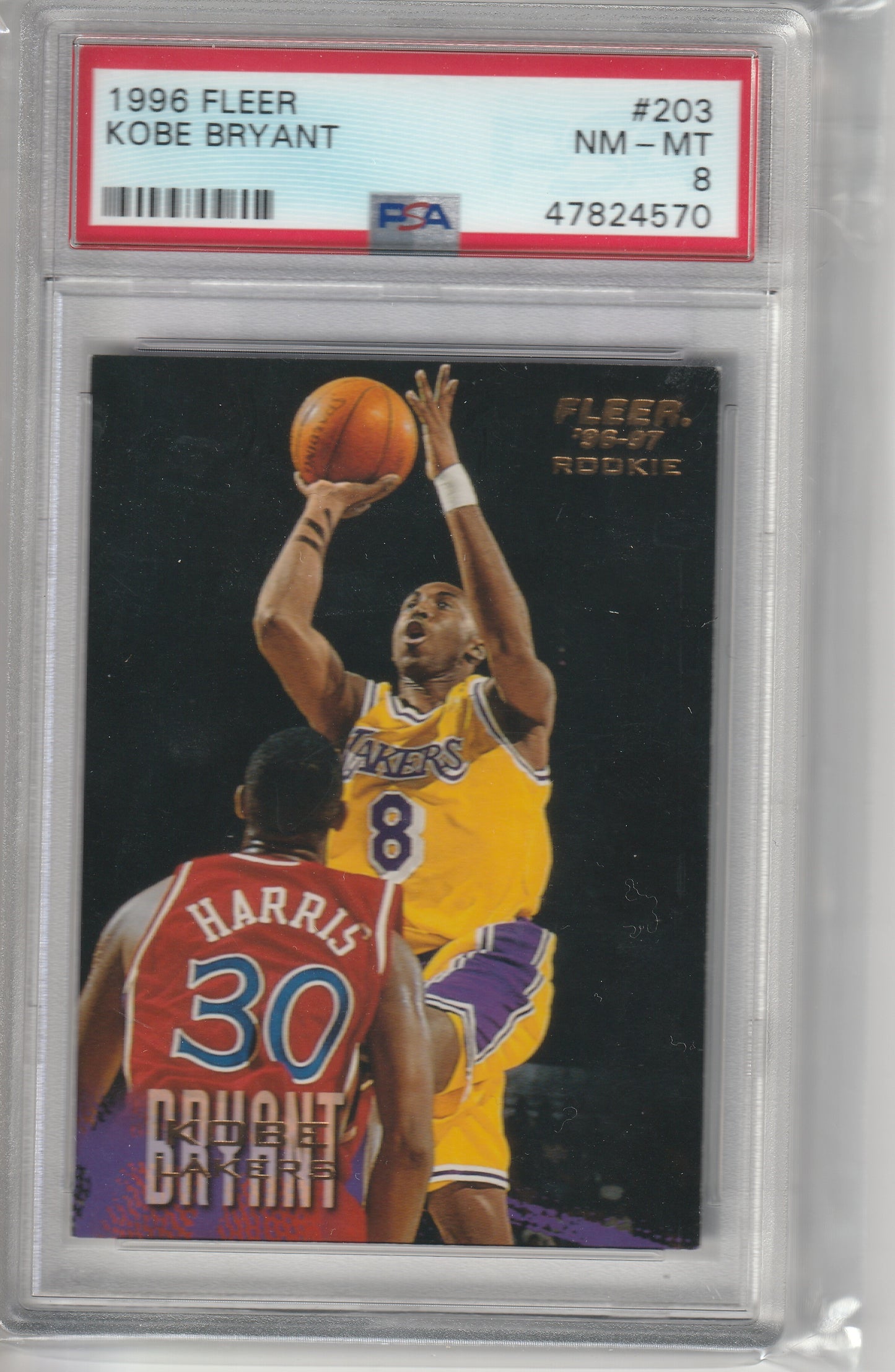 1996 Fleer - Kobe Bryant - PSA NM-MT 8