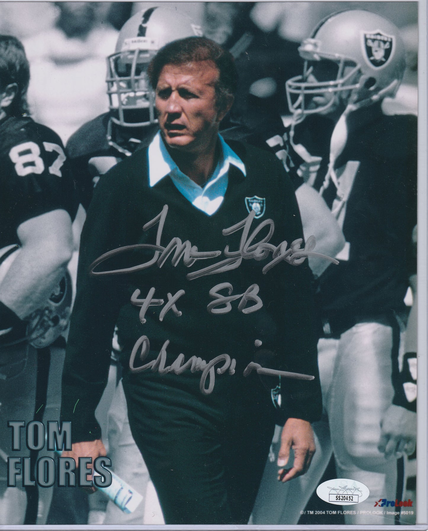 Autographed - Tom Flores - JSA COA