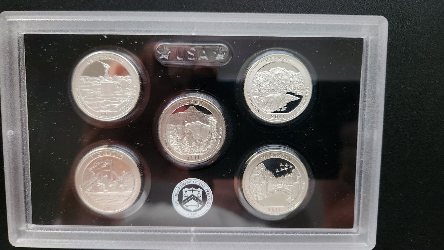 2011 United States Mint - America The Beautiful Quarters Silver Proof Set