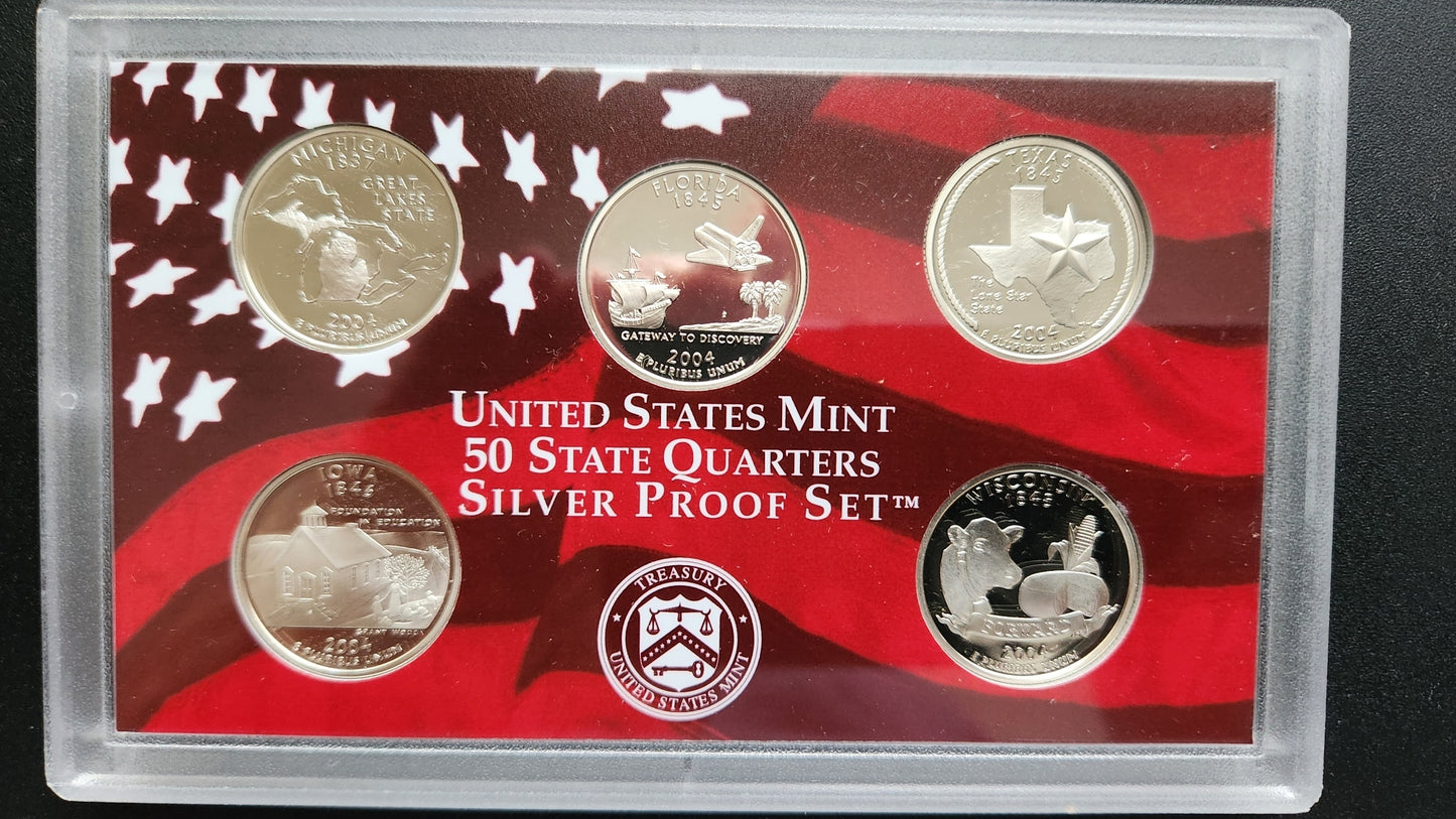 2004 United States Mint - 50 State Quarters Silver Proof Set