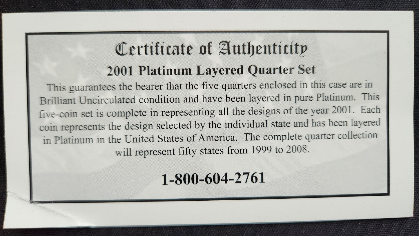 2001 Platinum Edition - State Quarter Collection
