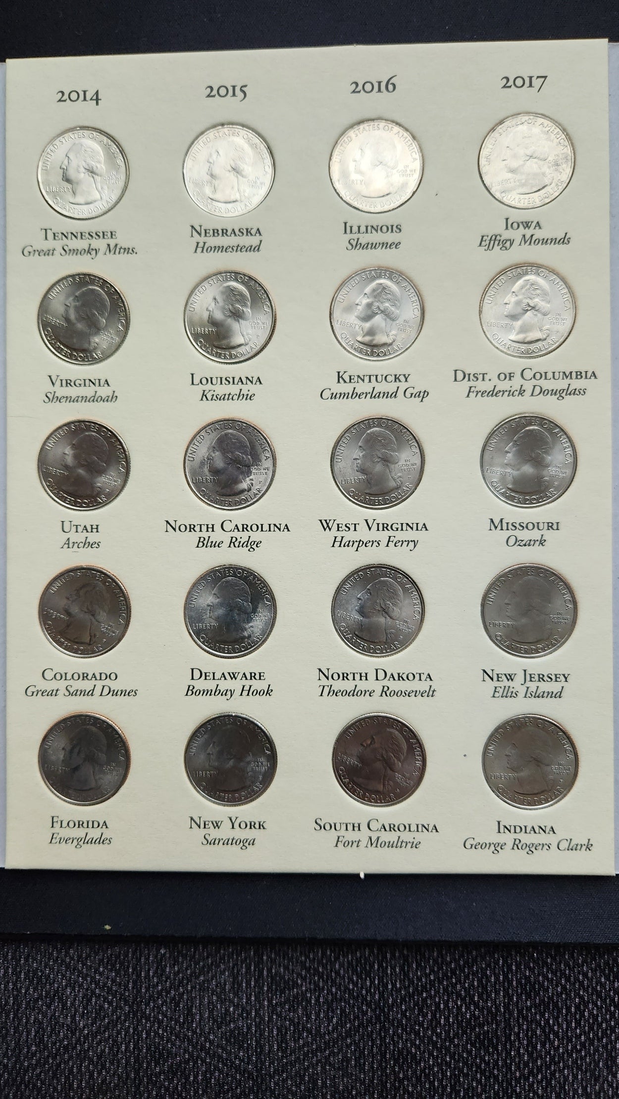 America's National Park Commemorative Quarters - 2010 - 2021