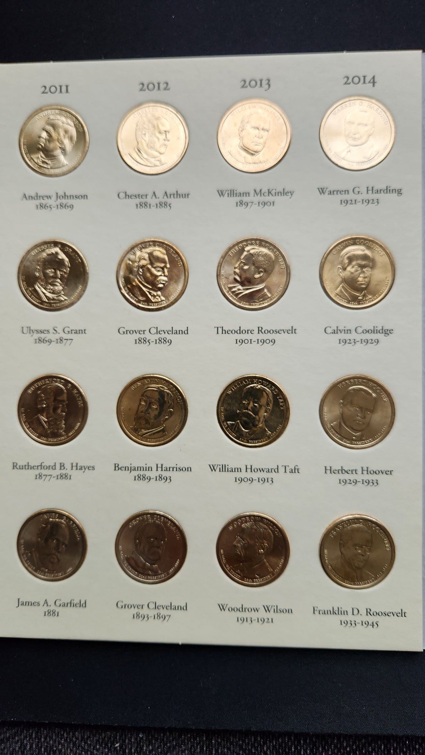 Presidential Dollars - 2007 - 2016