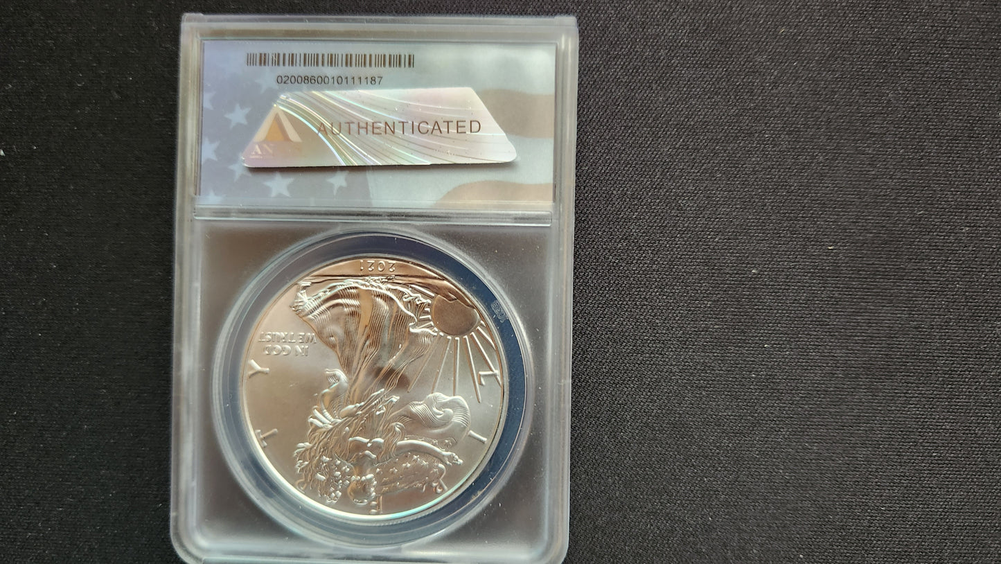 2021 Silver Dollars - Complete 5-Coin Set - ANACS MS70
