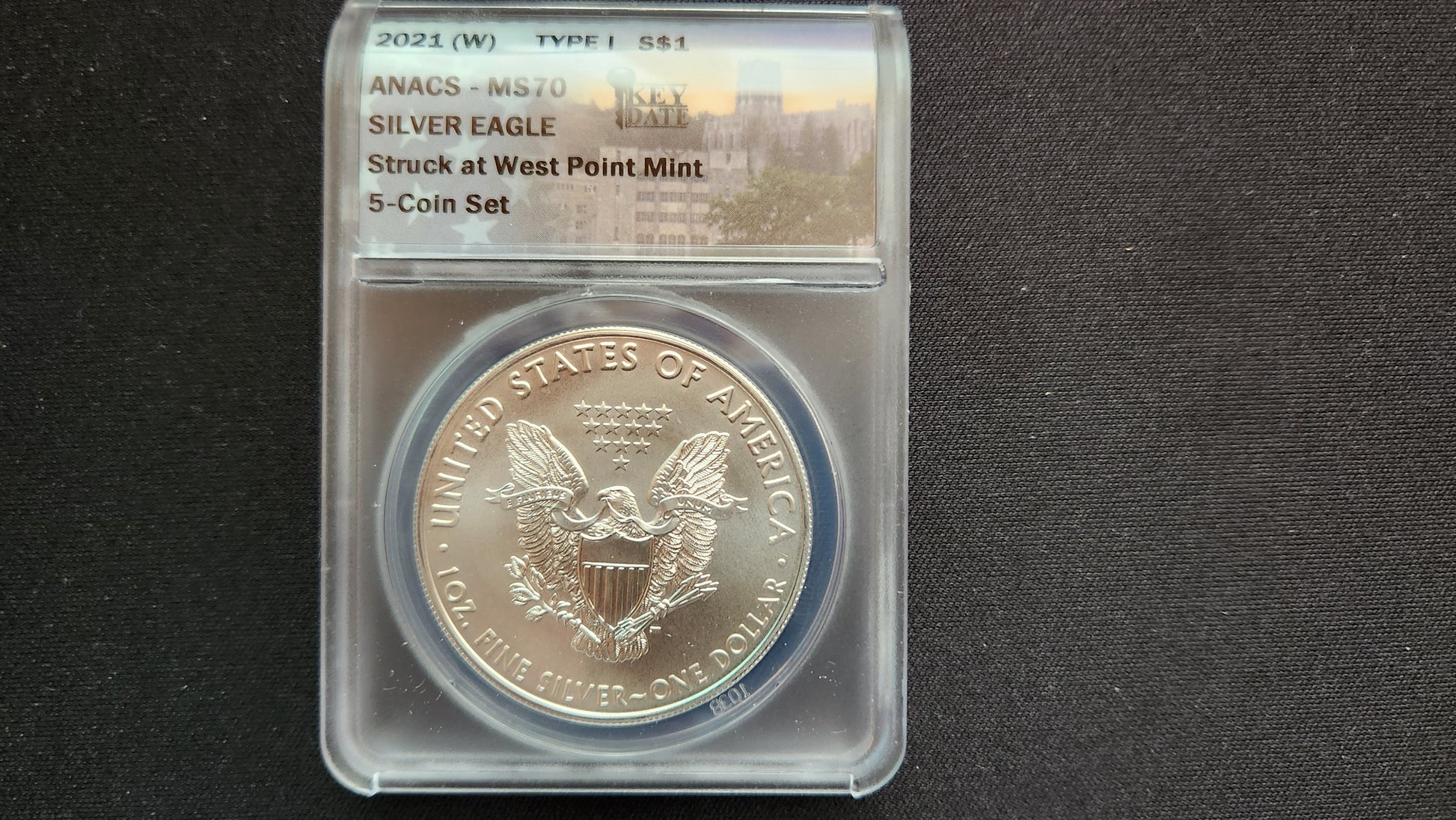 2021 Silver Dollars - Complete 5-Coin Set - ANACS MS70
