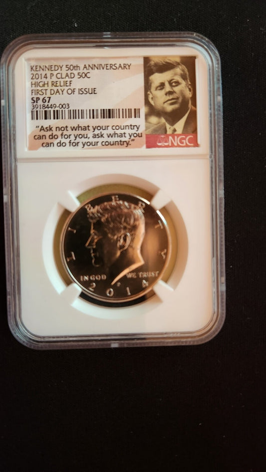 2014-P CLAD - Kennedy 50th Anniversary Half Dollar - NGC SP 67
