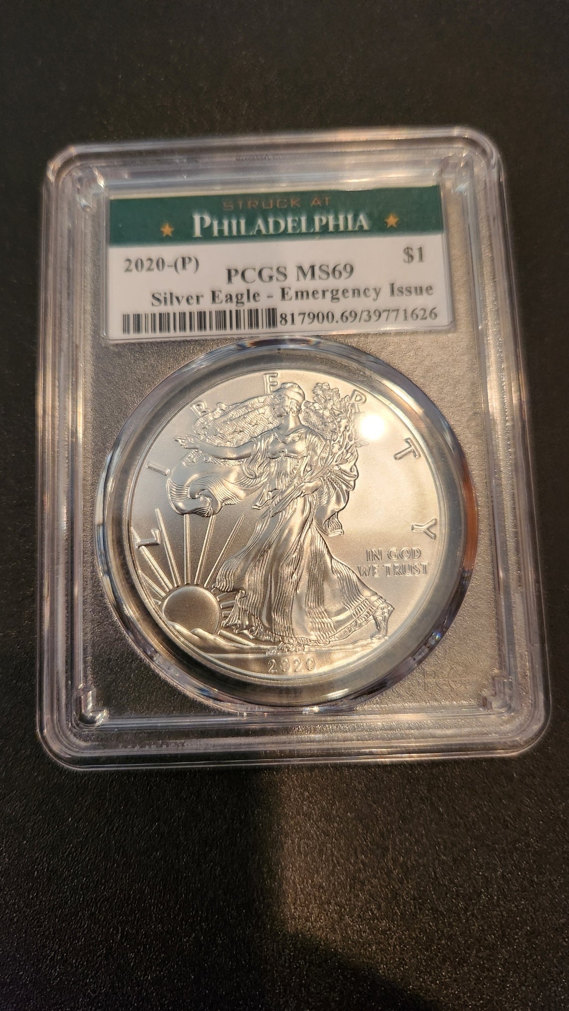 2020-(P) Silver Eagle - Emergency Issue - PCGS MS69