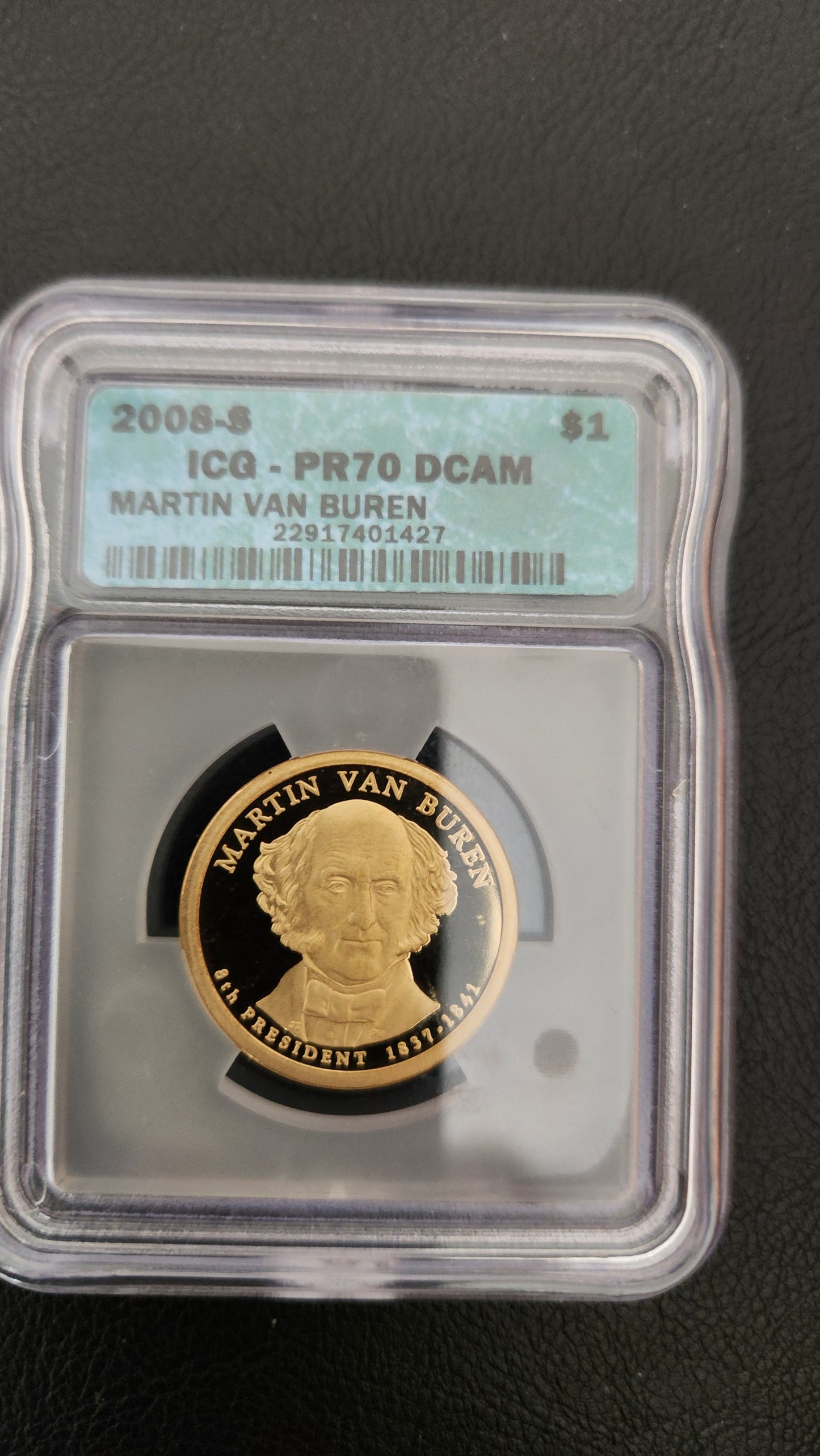 2008-S Martin Van Buren One Dollar - ICQ - PR70 DCAM