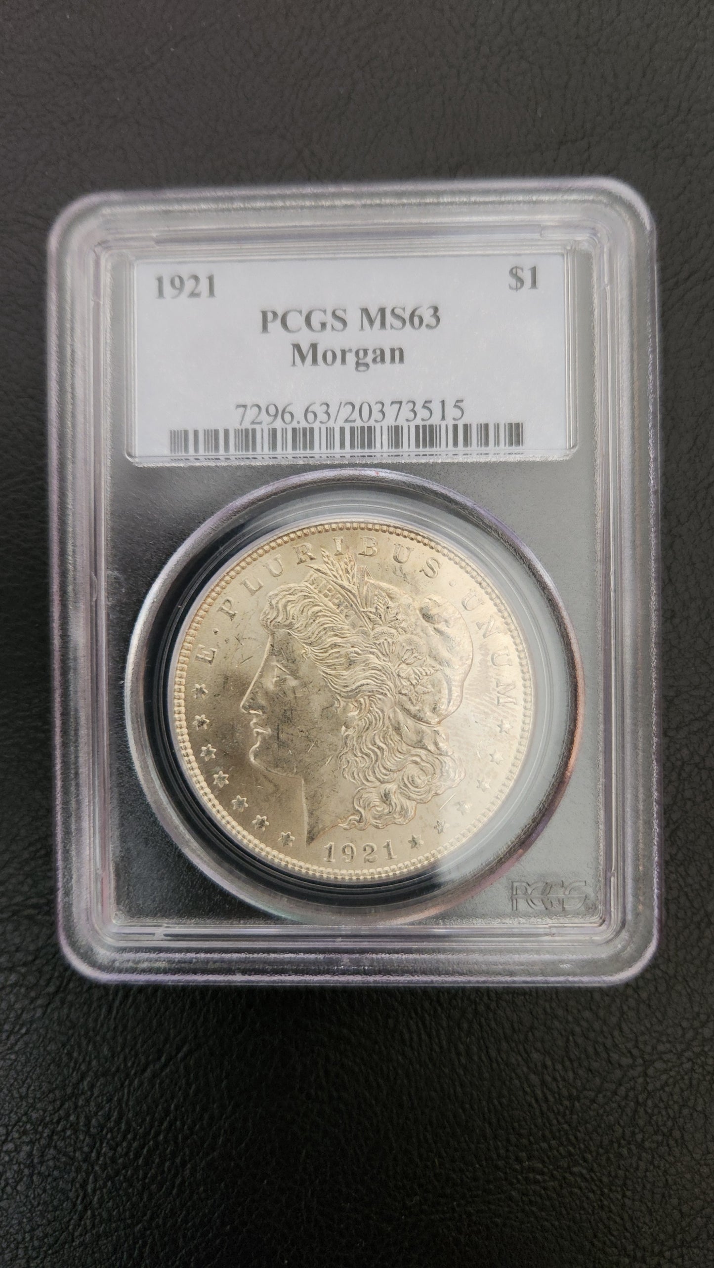 1921 - Morgan Dollar - PCGS MS63