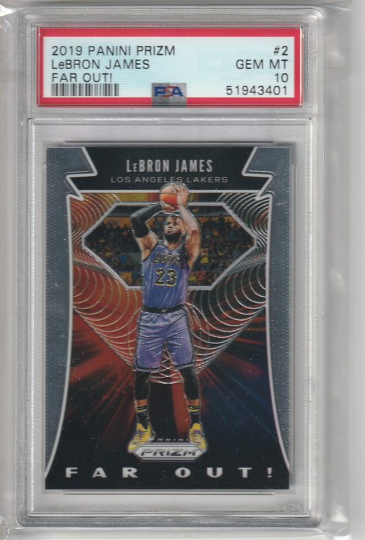 2019 Panini Prizm - LeBron James - FAR OUT #2 - PSA GEM MT 10