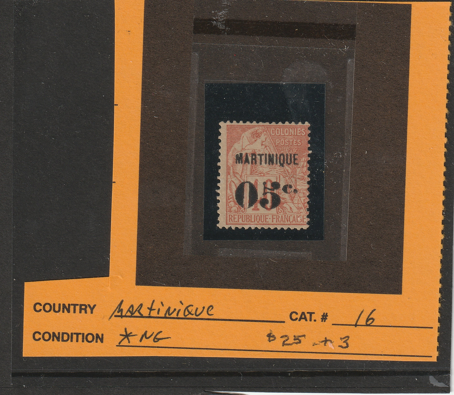 Martinique 05c Postage Stamp - *NG Condition