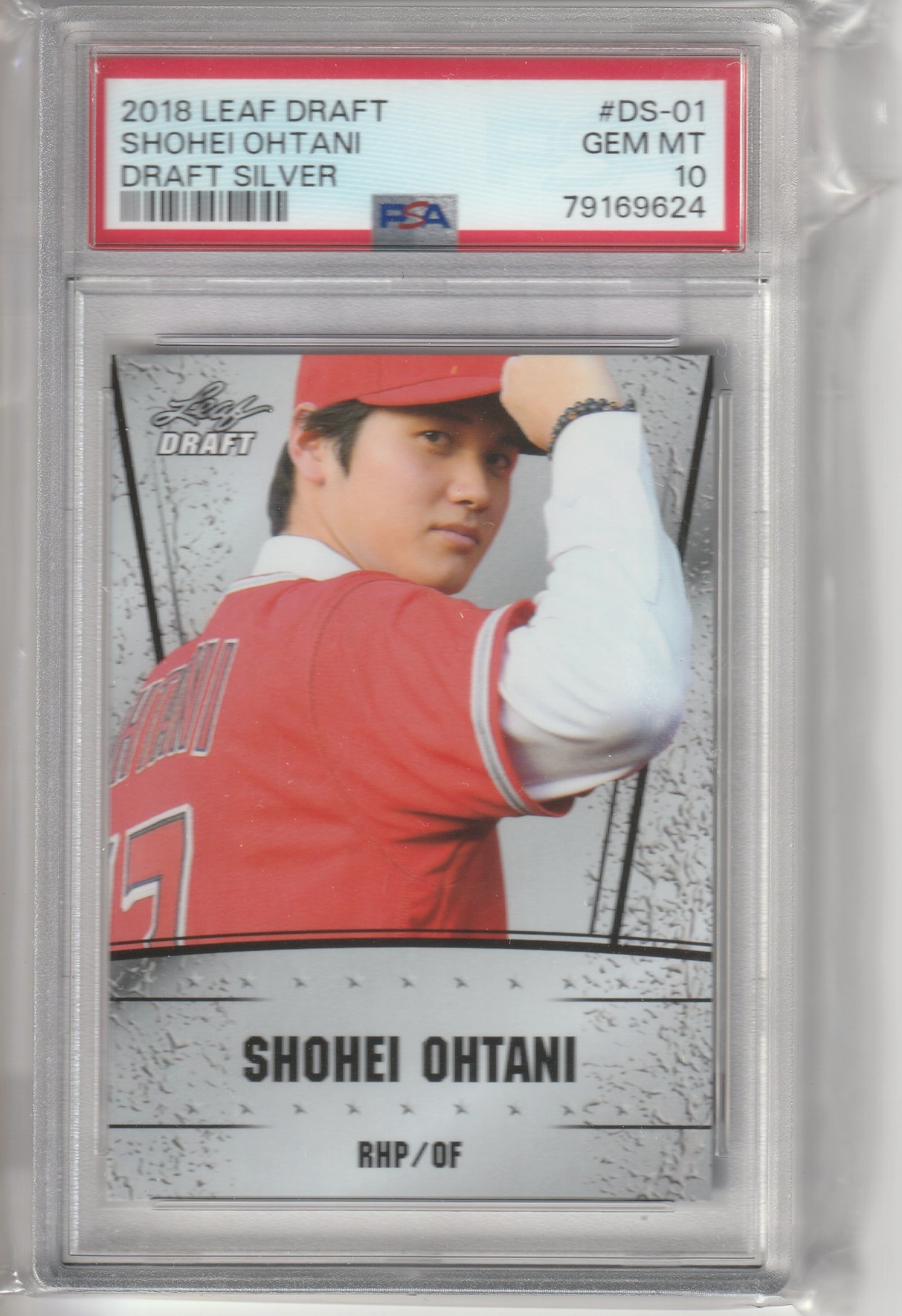 2018 Leaf Draft - Shohei Ohtani - Draft Silver #DS-01 - PSA GEM MT 10