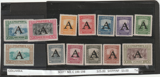 Columbia Postage Stamps - *H Condition