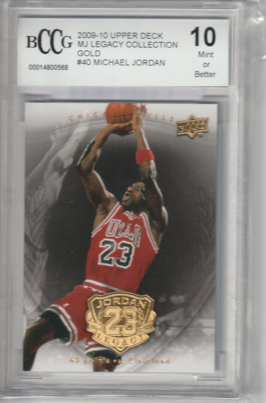 2009-2010 Upper Deck -MJ Legacy Collection - Gold - Michael Jordan - BCCG Mint 10 or Better