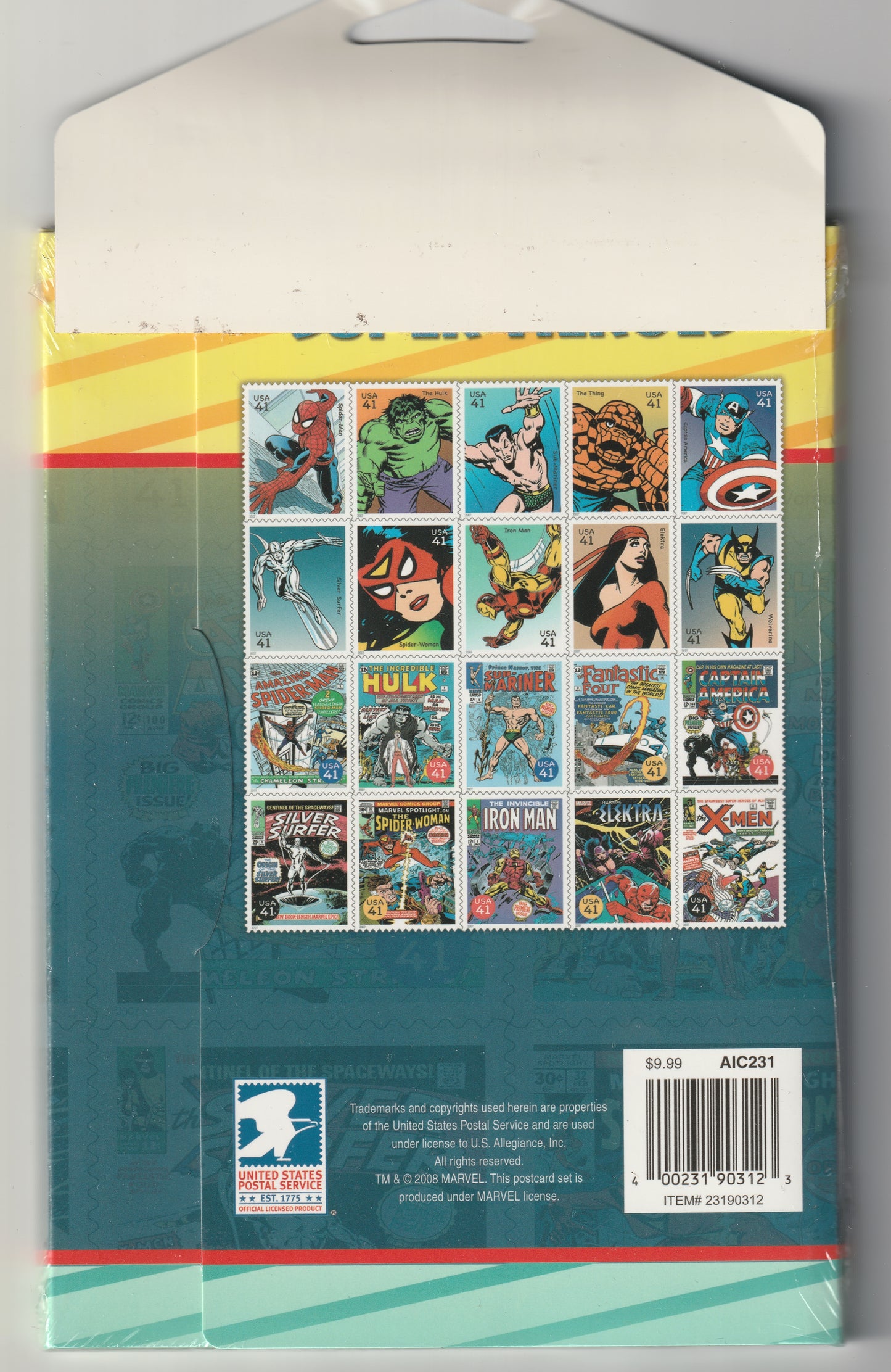 Unopened Premium Jumbo Stamp Cards (20) - Marvel Comics Superheroes