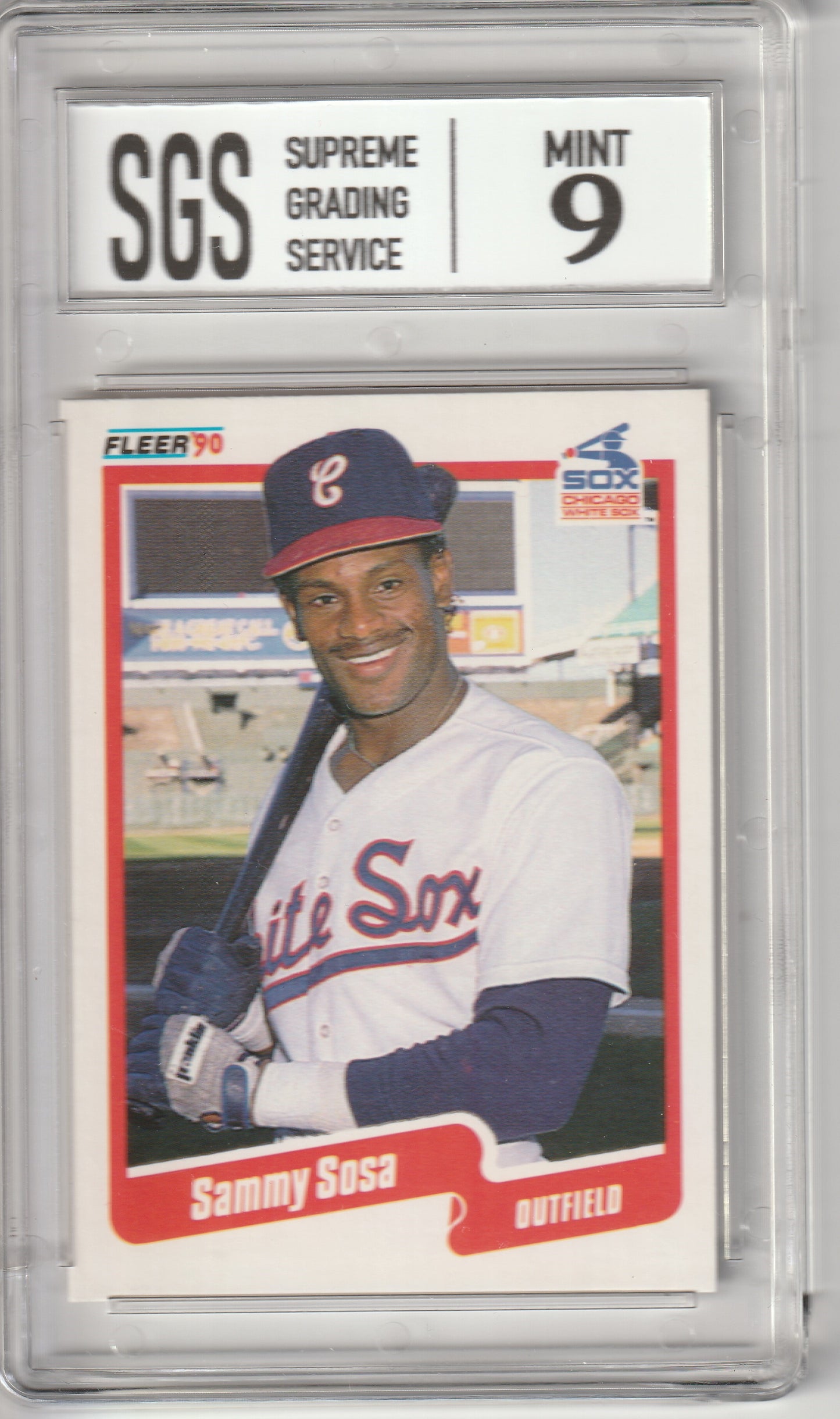 1990 Fleer - Sammy Sosa - SGS Mint 9