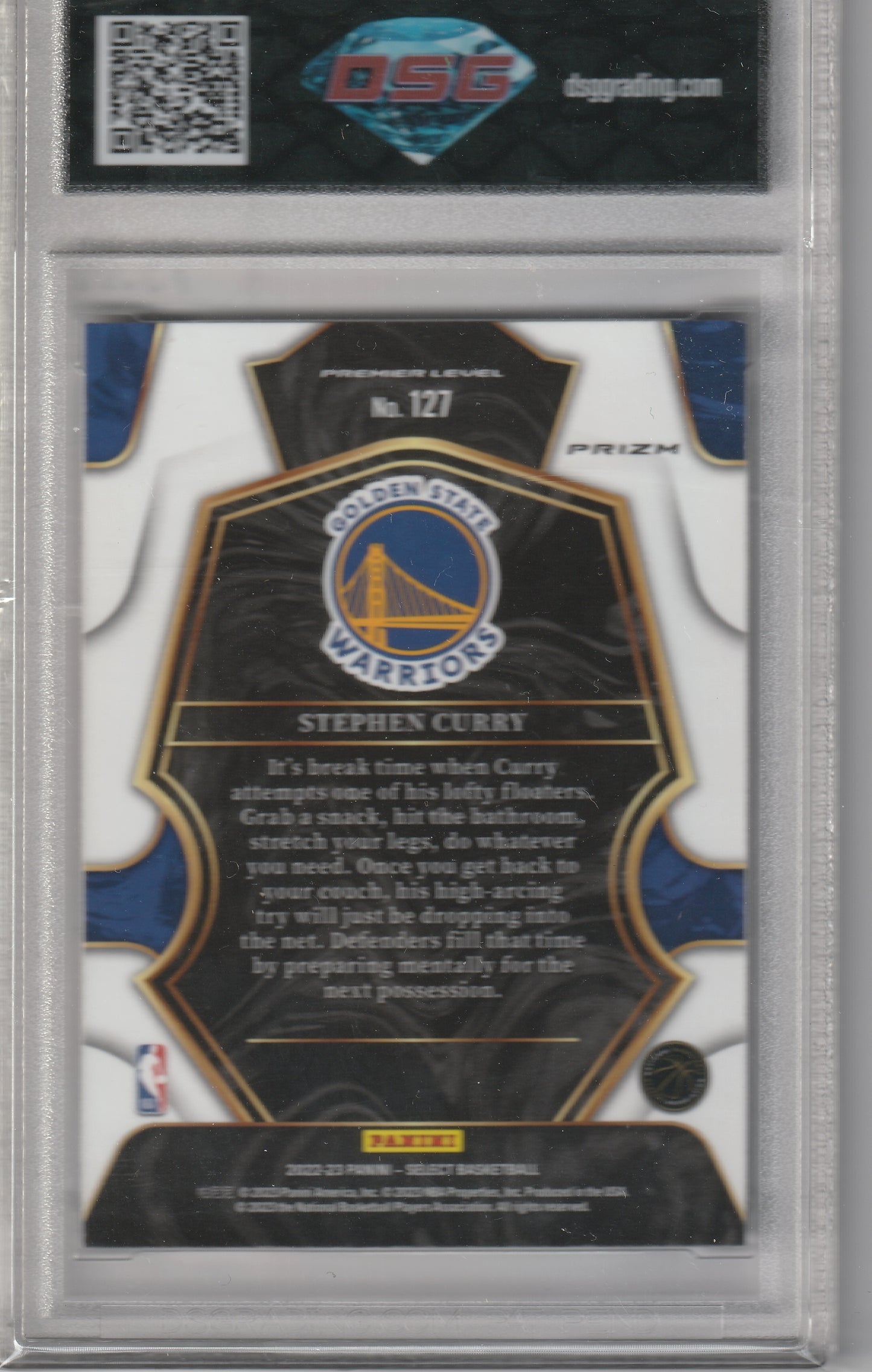 2022-23 Panini Select - Stephen Curry - #127 Red Cracked Ice - DGS Mint 9.5