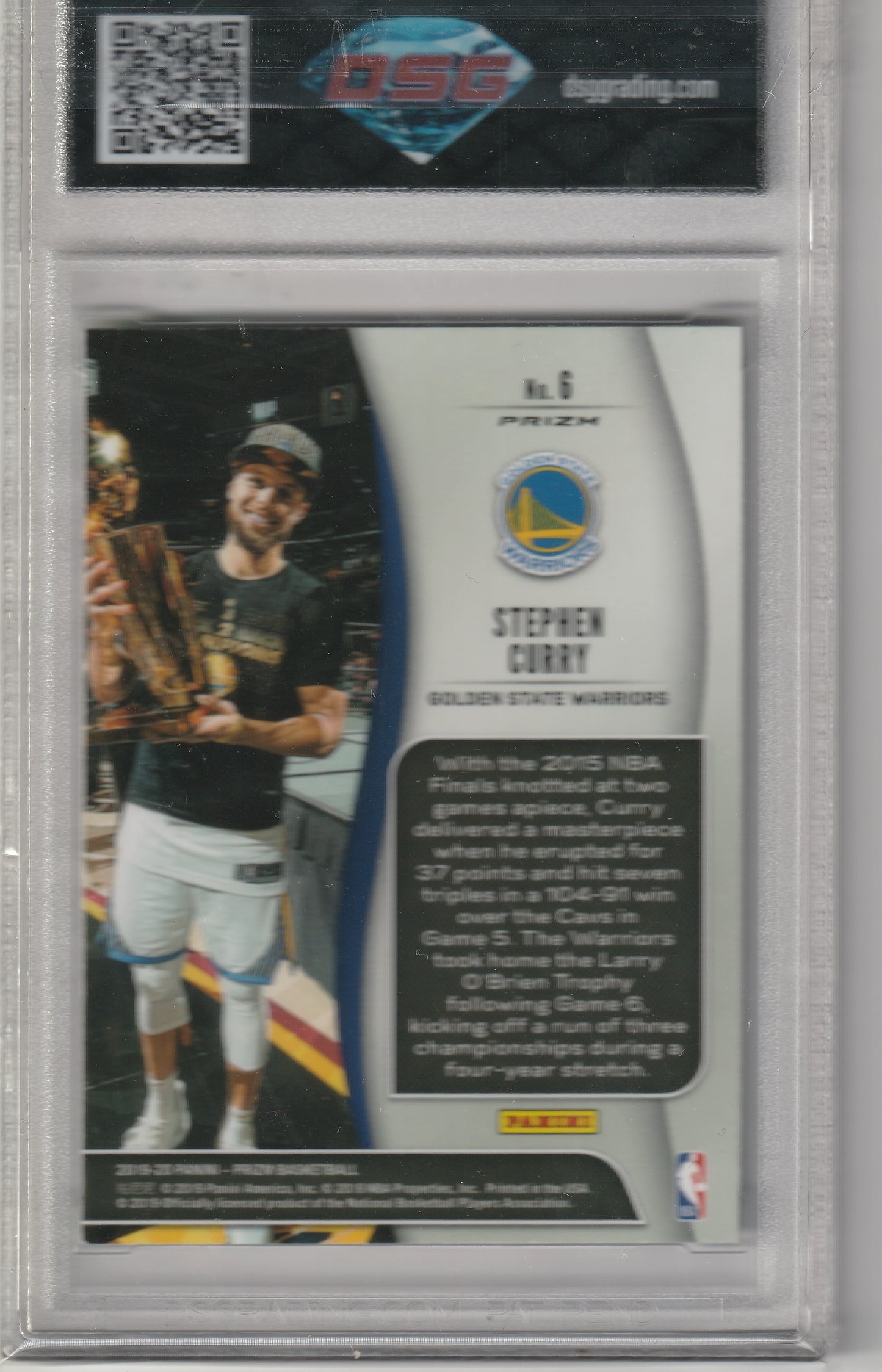 2019-20 Panini Prizm - Stephen Curry - #6 NBA Finalists Green Prizm - DGS Mint 9