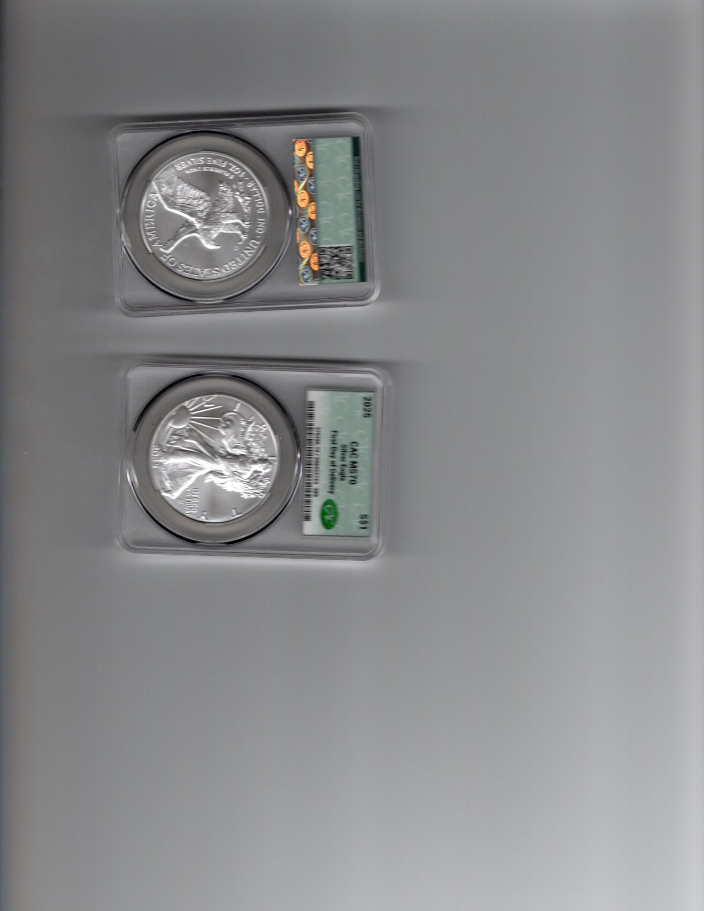 2025 W silver eagle - CAC MS70