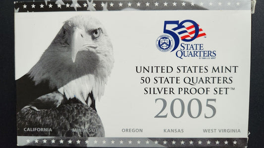 2005 United States Mint - 50 State Quarters Silver Proof Set