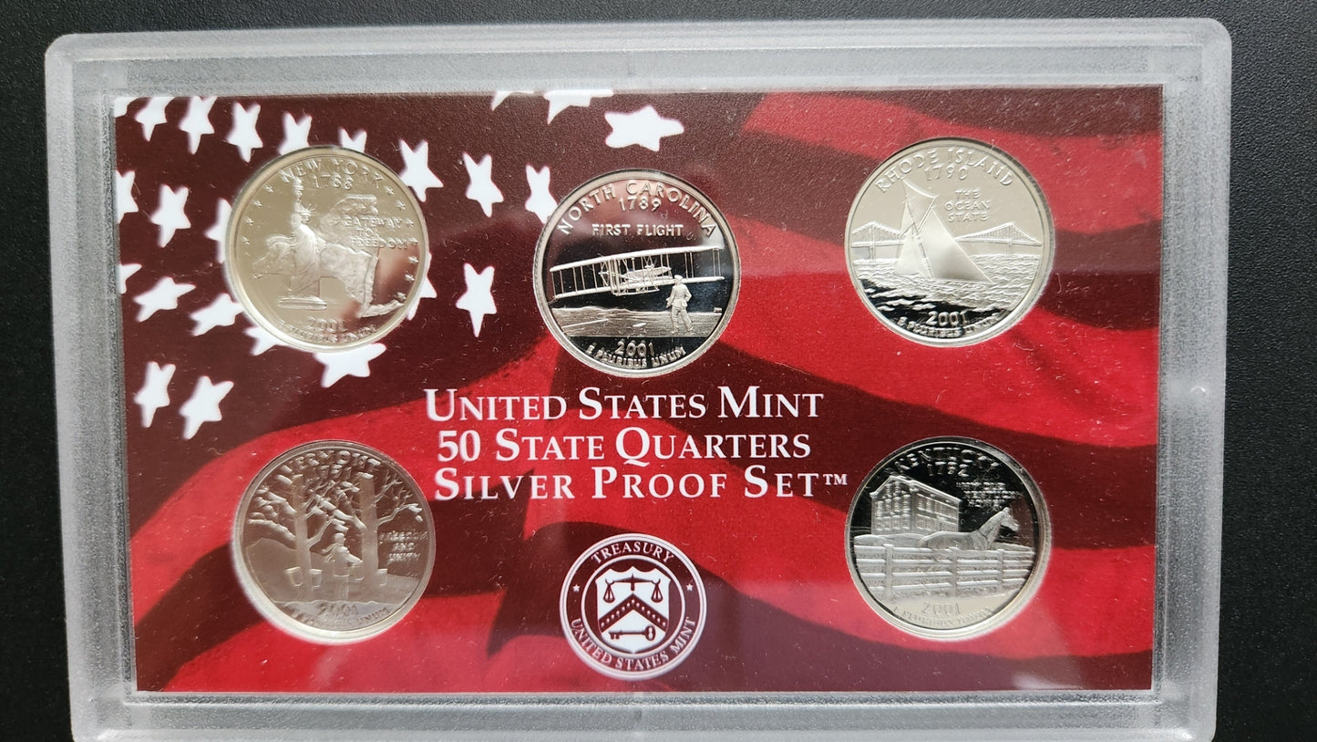 2001 United States Mint Silver Proof Set