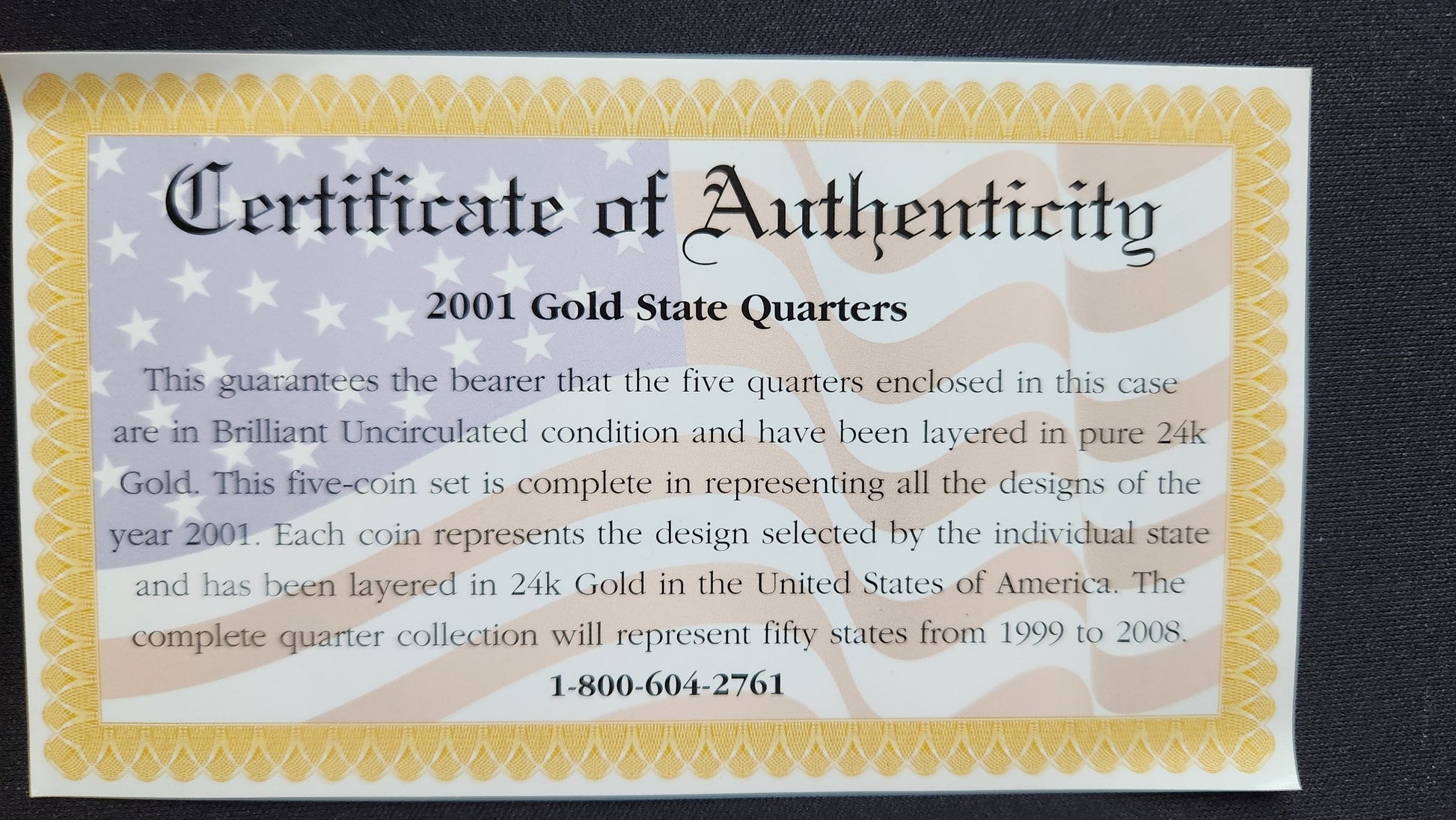 2001 Gold Edition - State Quarter Collection