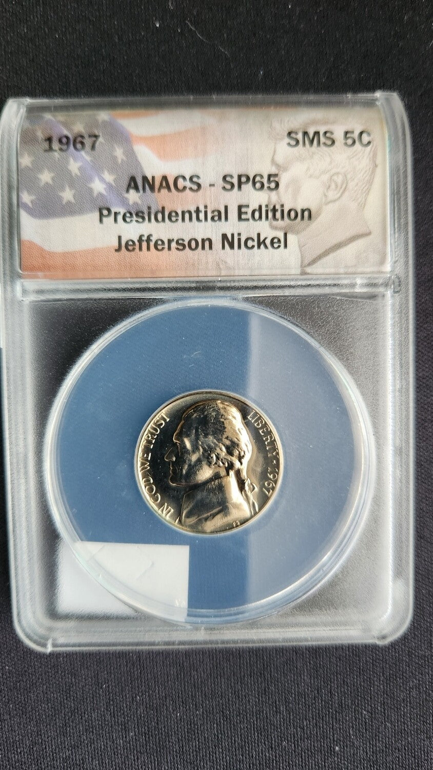 1967 Jefferson Nickel - ANACS SP65