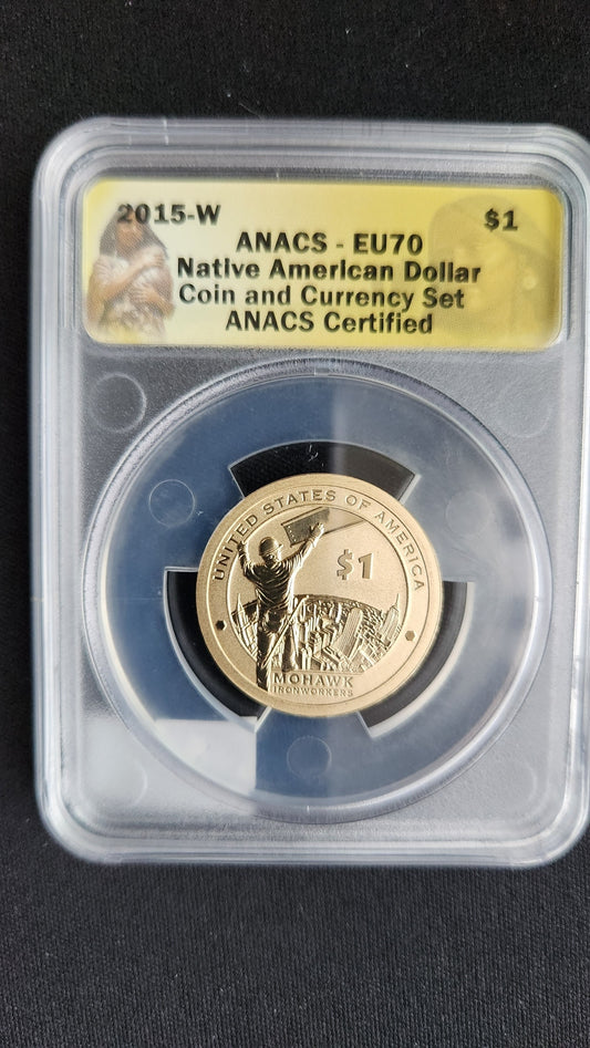 2015-W Sacagawea One Dollar - ANACS EU70