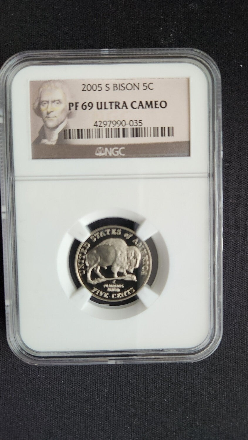 2005-S Bison 5C - PF69 Ultra Cameo