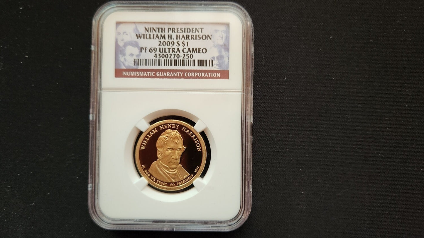 2009-S - William H. Harrison One Dollar - NGC PF 69 ULTRA CAMEO