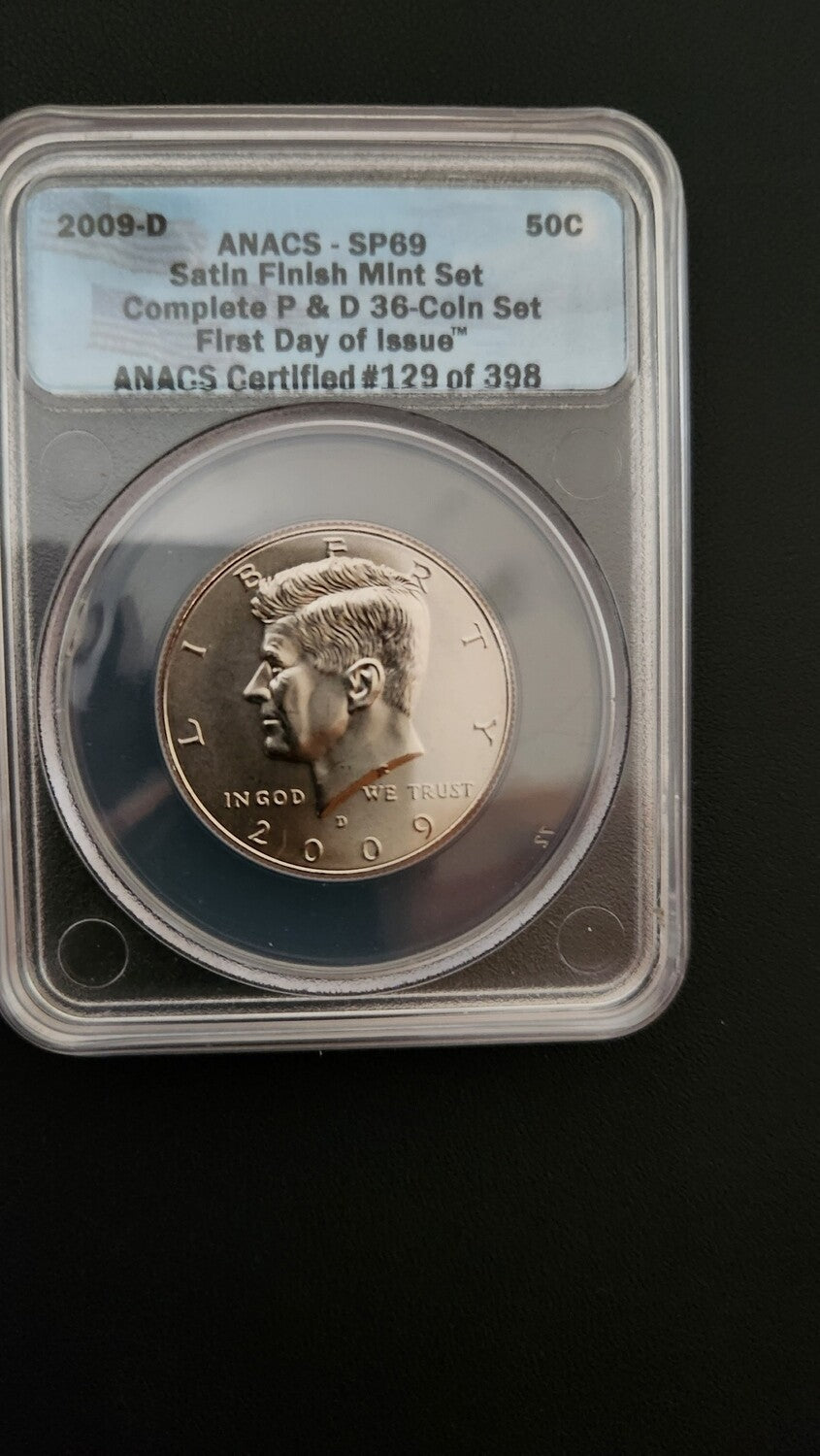 2009-D Satin Finish - Kennedy Half Dollar - ANACS SP 69